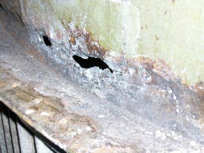 Corrosion Sévère aboutissant à des défauts muraux