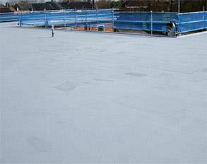 Roof area protected using Belzona 3111 (Flexible Membrane) in winter