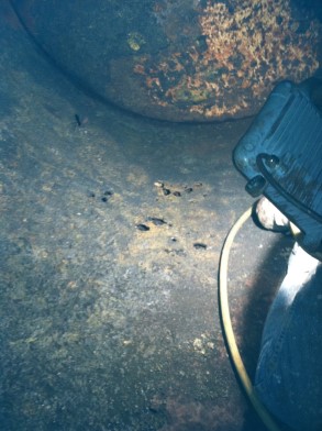 Leaking hot water purge tank